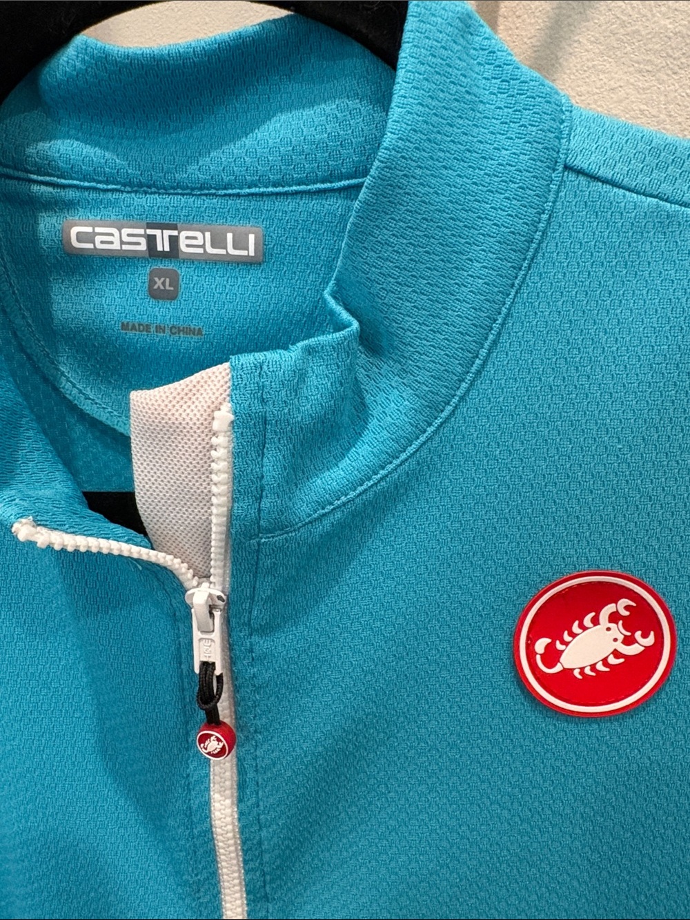 Castelli Men's Teal Full Zip Cycling Jersey with Pockets & Reflective detail - Picture 2 of 6